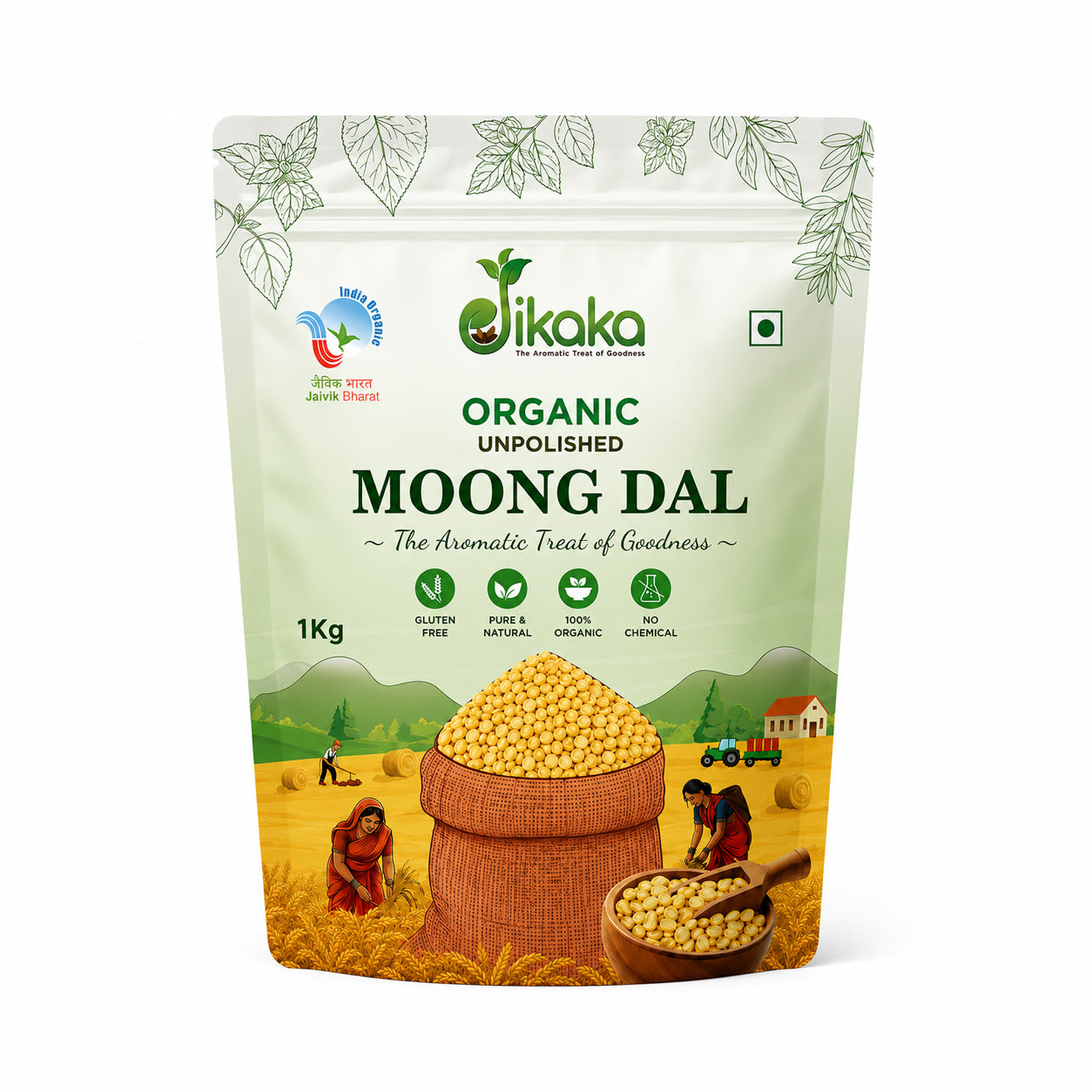 Jikaka Organic Moong Dal 1 kg