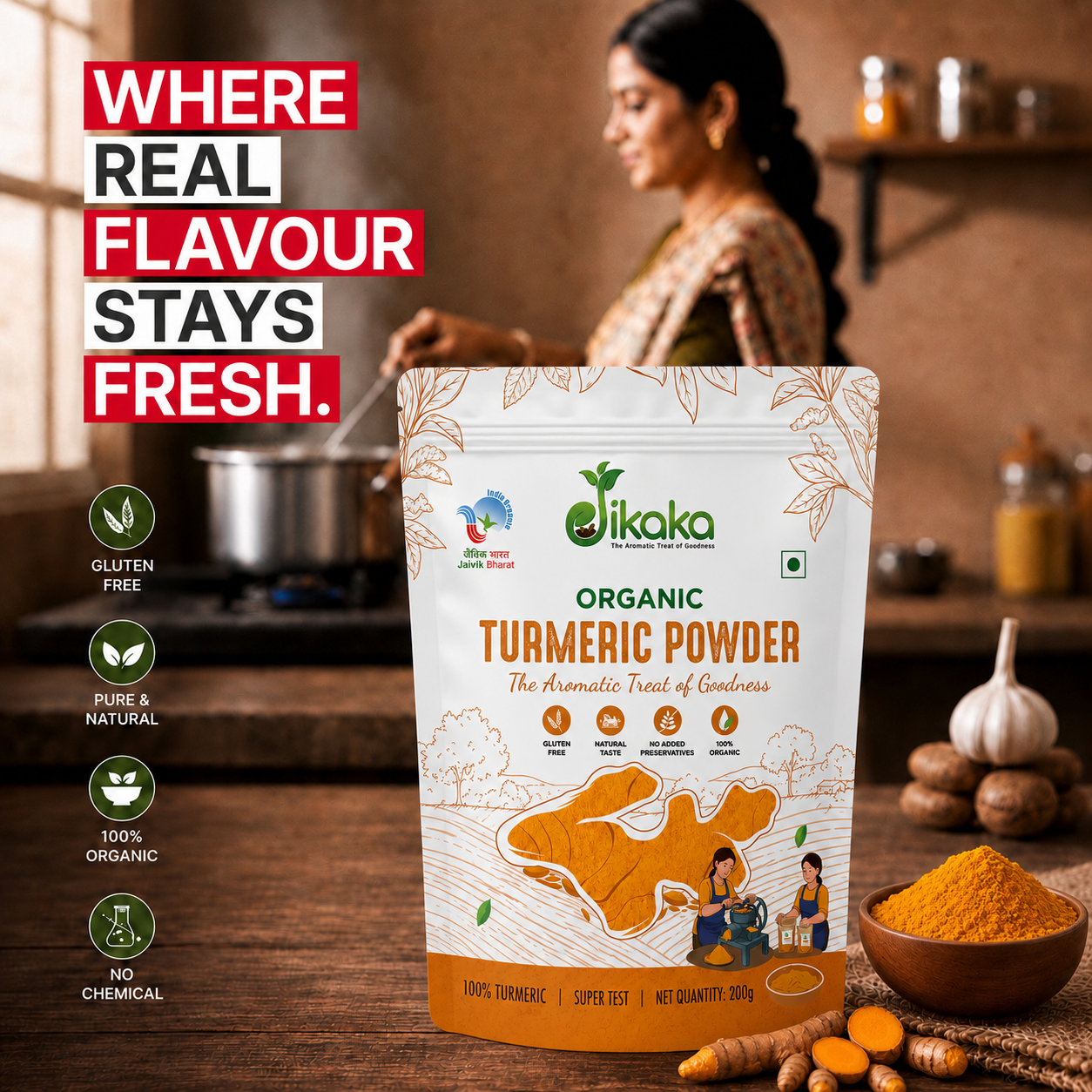 Jikaka Organic Turmeric Powder