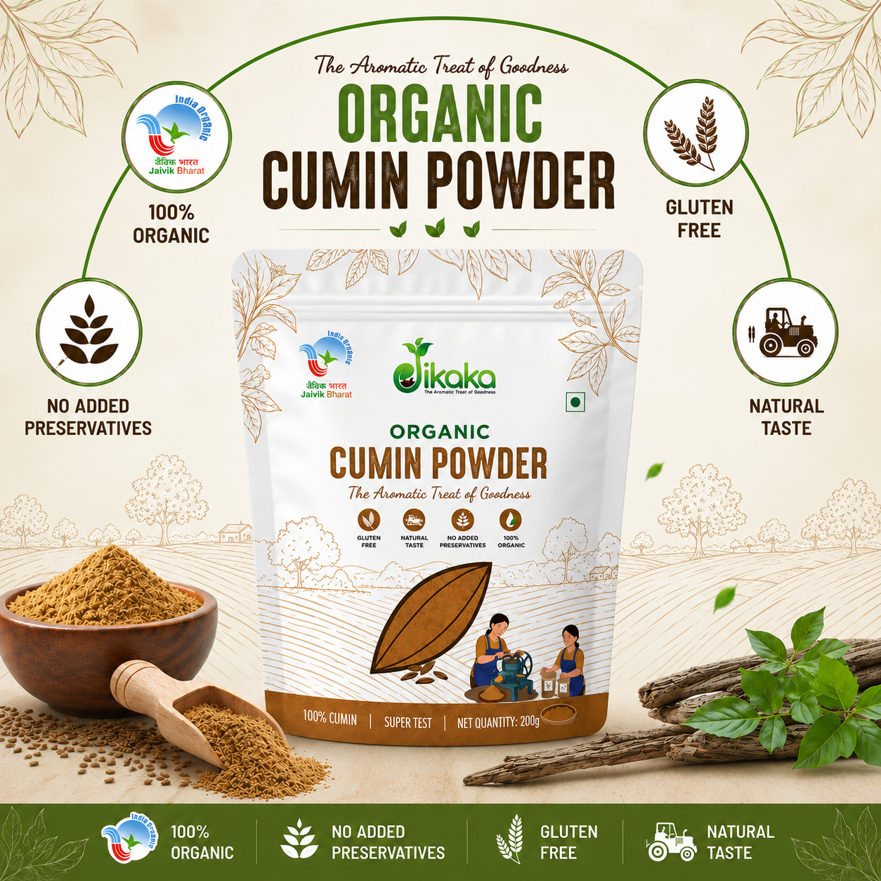 Jikaka Cumin Powder 200 g