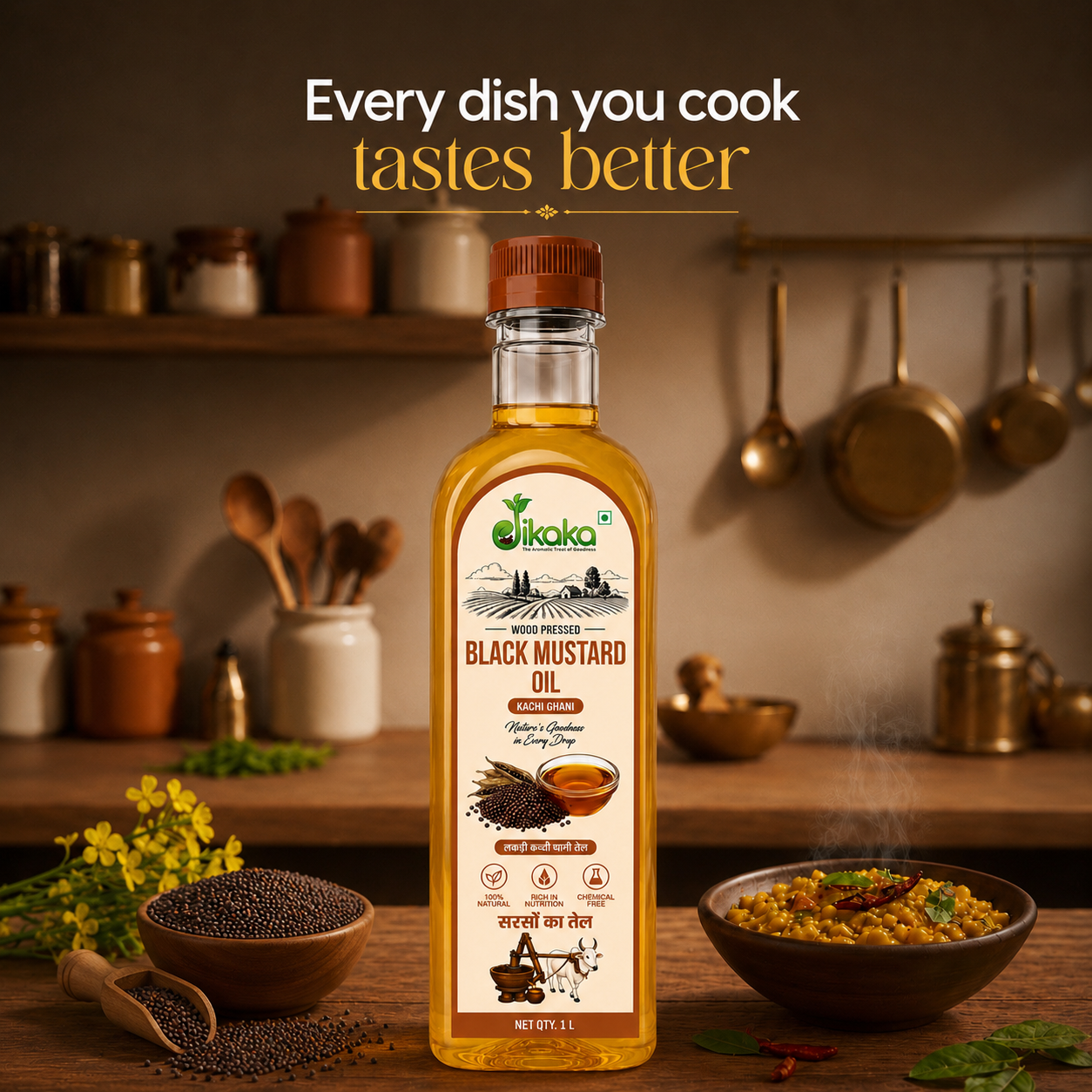 Organic Cold Pressed Mustard Oil 1 L