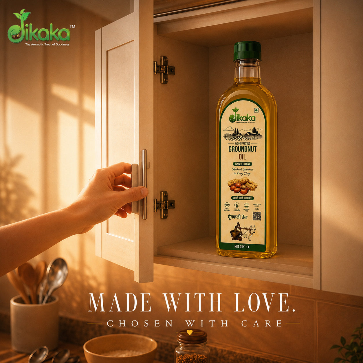 Organic Cold Pressed Groundnut Oil 1 L