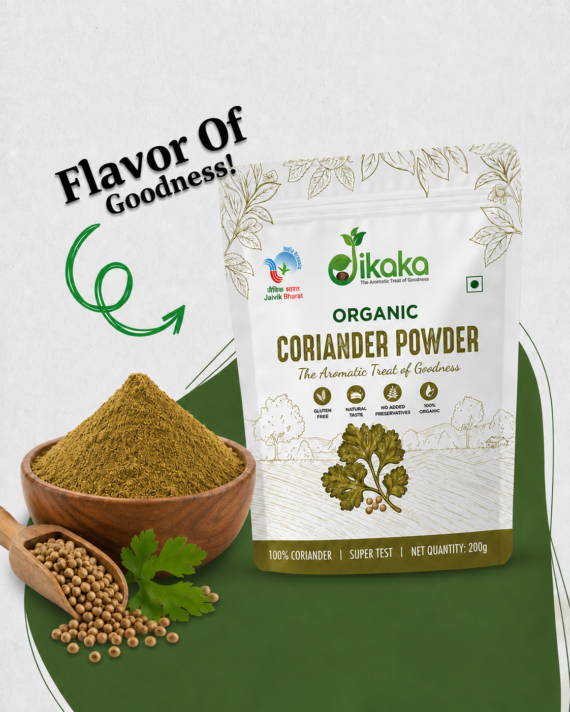 Jikaka Organic Coriander Powder 200 gm