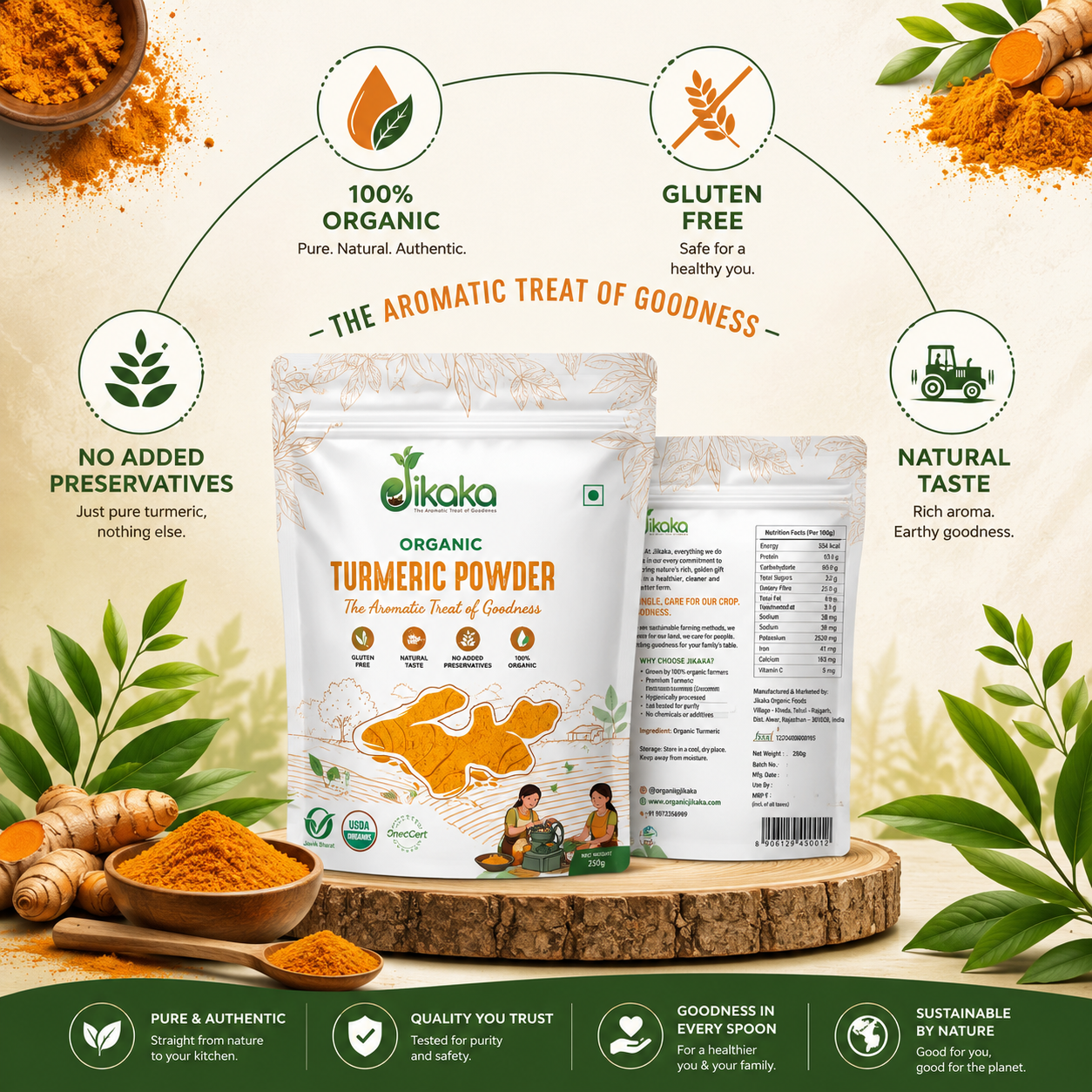 Jikaka Organic Turmeric Powder